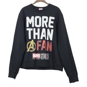 Marvel Sweatshirt Avengers Size M 10 Year Anniversary Black Fleece Movie​
